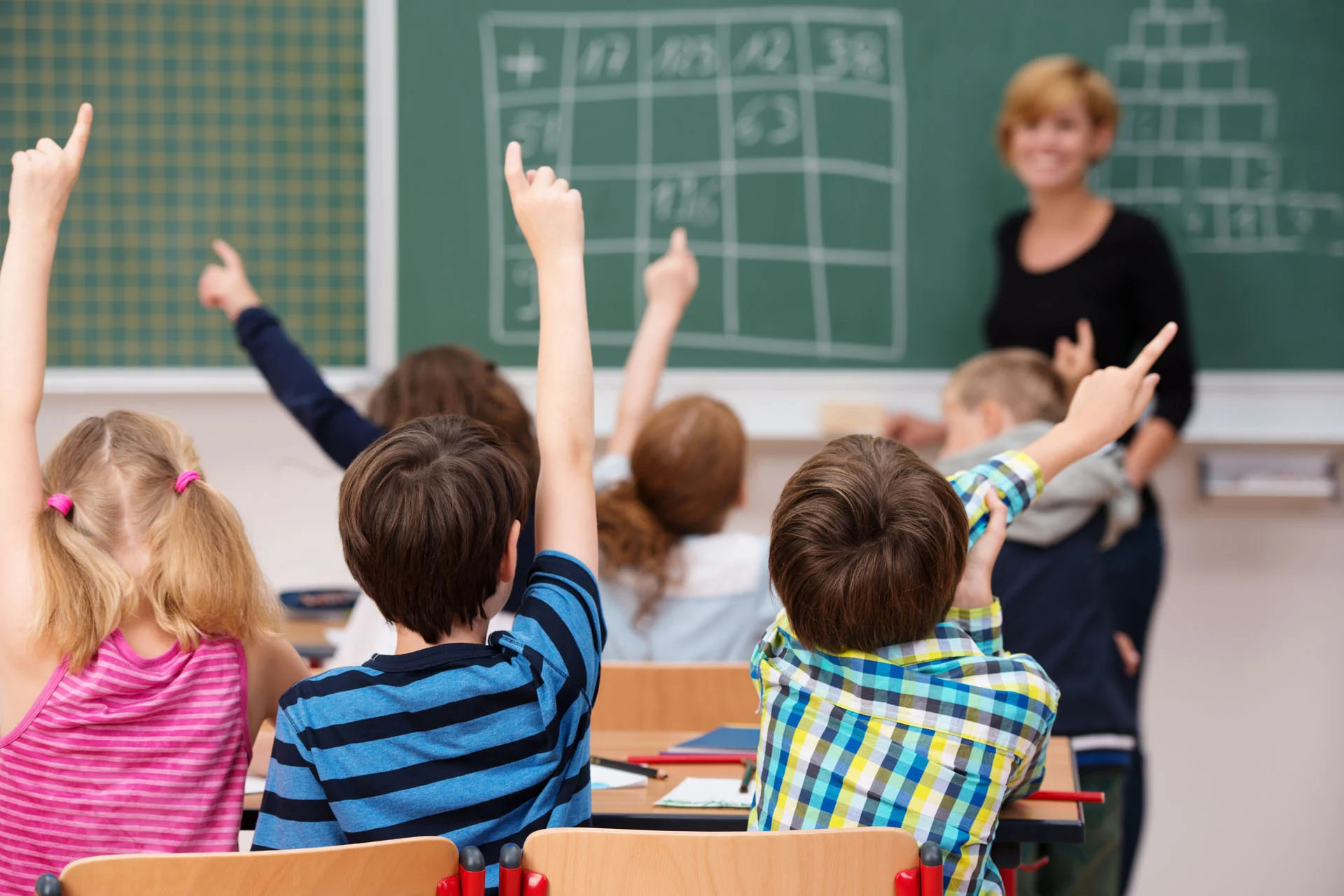 Intelligent Group Of Young School Children