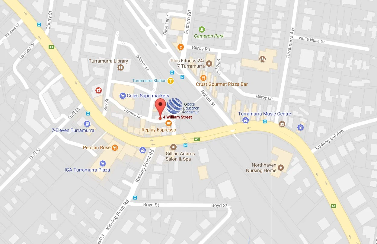 Map location of Global Education Academy Turramurra